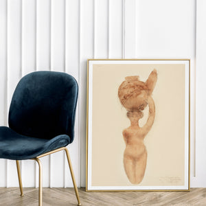Auguste Rodin Nude Woman with Vase Figurative Art Print | Abstract Female Vintage Poster | DIGITAL DOWNLOAD | Gallery Wall Decor Artwork 
