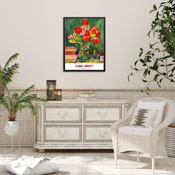 Cunno Amiet Still Life with Flowers Gallery Wall Exhibition Poster | DIGITAL DOWNLOAD | Colorful Eclectic Artwork for Living Room Wall Decor