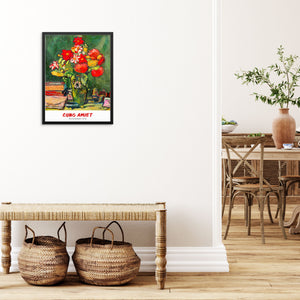 Cunno Amiet Still Life with Flowers Gallery Wall Exhibition Poster | DIGITAL DOWNLOAD | Colorful Eclectic Artwork for Living Room Wall Decor
