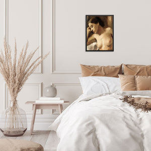 Figurative Woman Painting Study of a Female Nude Art Print | DIGITAL DOWNLOAD | Henri Lehman Vintage Artwork for Gallery Wall Decor