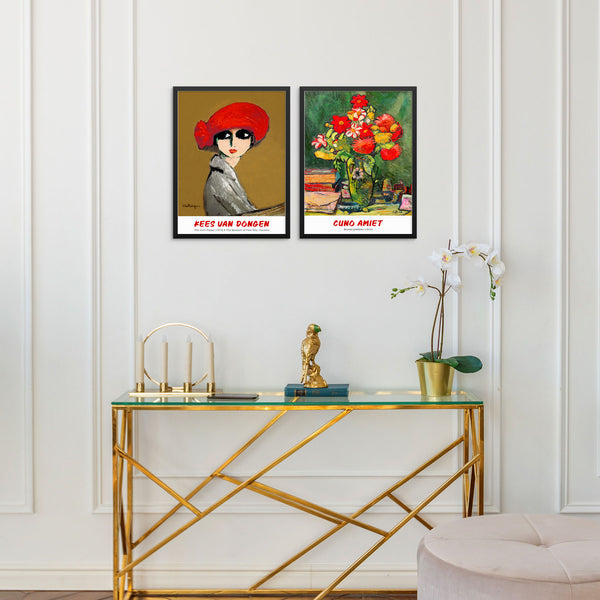 Set of 2 Eclectic Gallery Wall Art Prints The Corn Poppy and Still Life with Flowers Colorful Posters |DIGITAL DOWNLOAD| Vintage Wall Decor
