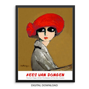 The Corn Poppy Art Print Kees Van Dongen Gallery Wall Exhibition Poster | DIGITAL DOWNLOAD | Eclectic Artwork for Living Room Wall Decor