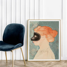Samuel Jessurun Masked Woman Eclectic Art Print Vintage Female Portait Poster Printable Masquerade Watercolor Artwork for Gallery Wall Decor 