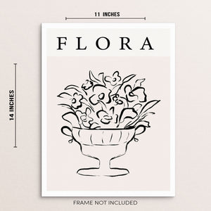 Minimalist One Line Flora Art Print Botanical Abstract Flowers Poster