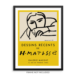 Dessins Récents Matisse Art Gallery Exhibition Poster