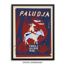 Paludja Gallery Exhibition Vintage Art Print Martin Horwitz Design for Theo J. van der Wal Poster |PRINTABLE FILE Mid-Century Wall Art Decor 