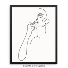Line Art Abstract Nude Woman Art Print DIGITAL DOWNLOAD Poster