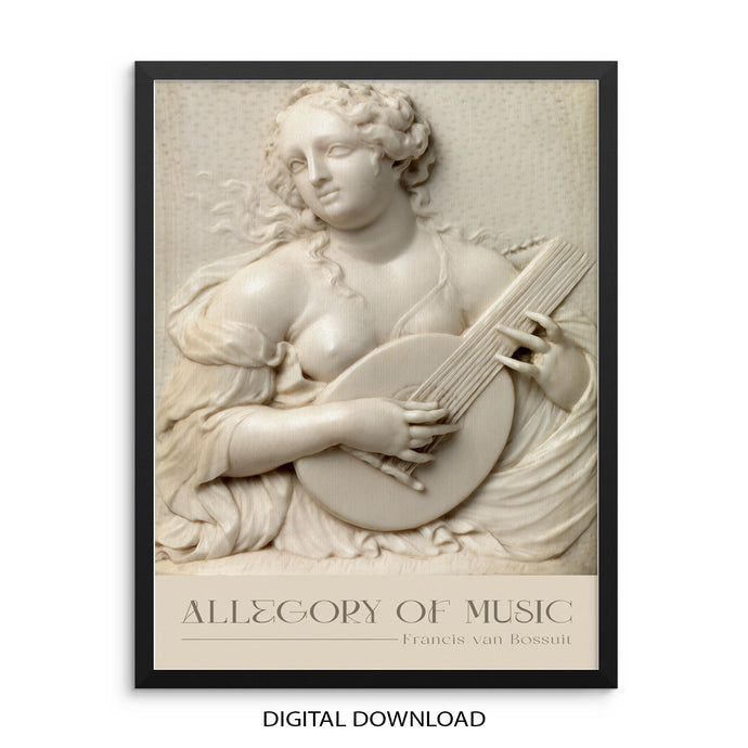 Allegory of Music Gallery Exhibition PRINTABLE Vintage Wall Art by  Francis van Bossuit