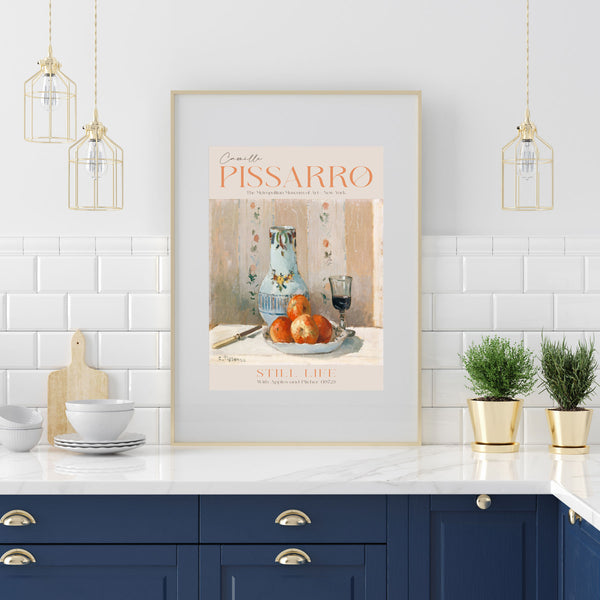 Camille Pissarro Vintage Still Life with Apples and Pitcher Gallery Exhibition PRINTABLE Wall Art