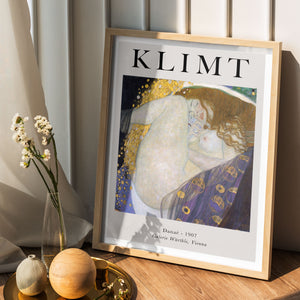 Gustav Klimt Gallery Exhibition Art Print Danaë Female Figurative Poster | DIGITAL DOWNLOAD | Eclectic Artwork for Living Room Wall Decor