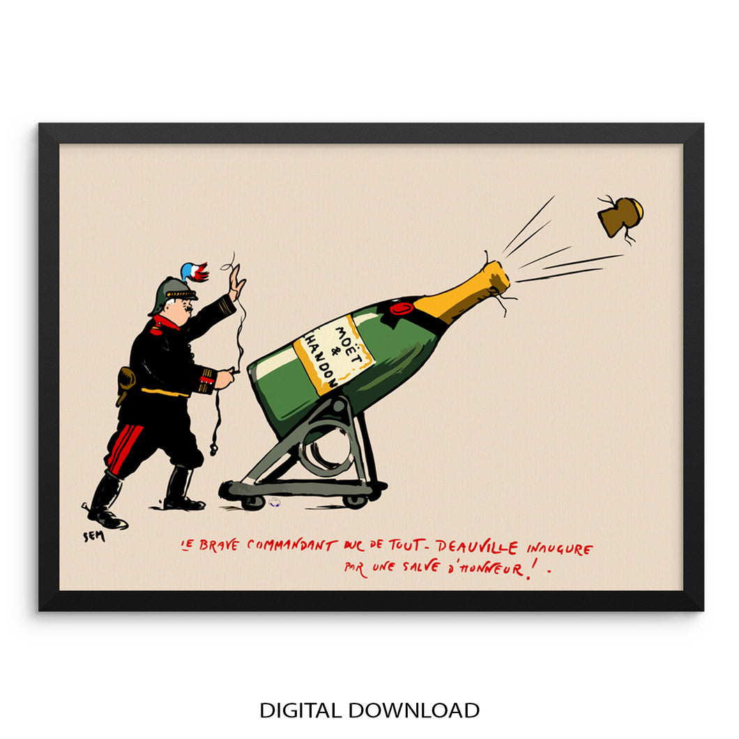 Vintage Moet Champagne Art Print Colorful Eclectic Poster DIGITAL DOWNLOAD