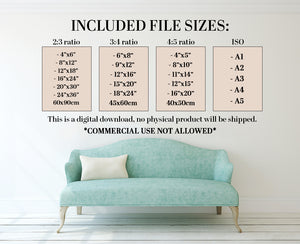 Set of 3 Colorful Gallery Wall Electic Art Prints DIGITAL DOWNLOAD