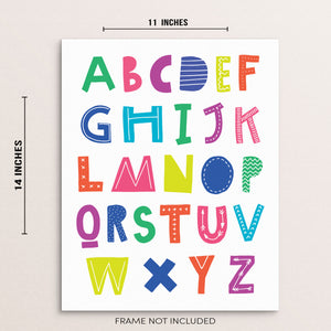 Kid's Colorful ABCs Alphabet Educational Art Print