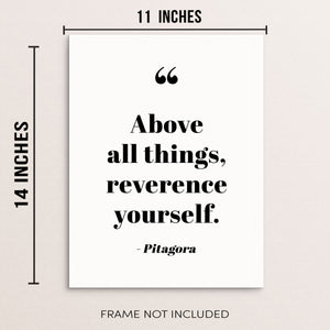 Inspirational Pitagora Quote Art Print Positive Affirmation Poster