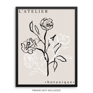 Minimalist Botanical Flowers Art Print L'Atelier Botanique Poster