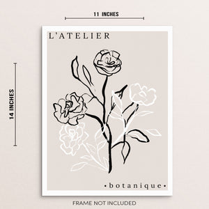Minimalist Botanical Flowers Art Print L'Atelier Botanique Poster