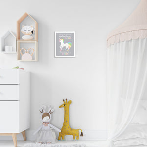 Always Be Yourself Unless You Can Be A Unicorn Girls Bedroom Art Print 