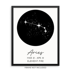 ARIES Constellation Art Print Astrological Zodiac Sign Wall Poster