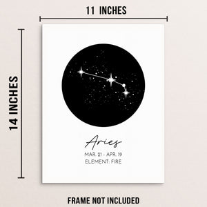 ARIES Constellation Art Print Astrological Zodiac Sign Wall Poster