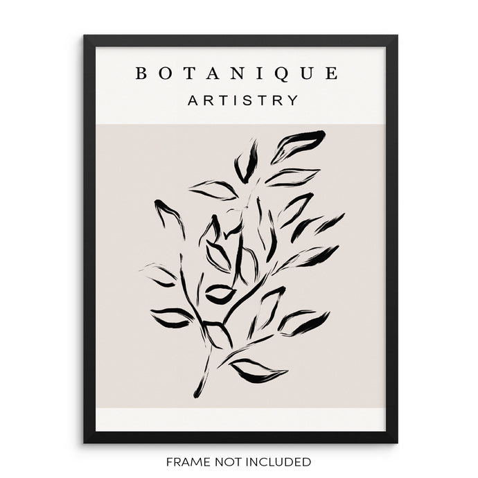 Minimalist Botanique Artistry Art Print Botanical Leaves Poster