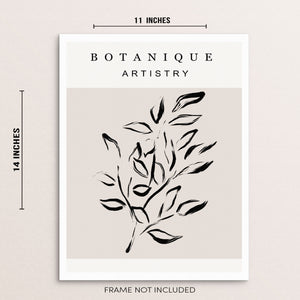 Minimalist Botanique Artistry Art Print Botanical Leaves Poster