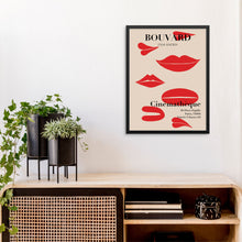 Bouvard Film Ancien Red Lips Art Print Vintage Movie Poster | PRINTABLE FILE | Trendy Mid-Century Artwork for Living Room Gallery Wall Decor