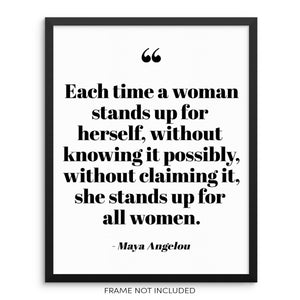 Maya Angelou Art Print Inspirational Women Empowerment Feminist Poster