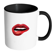 Red Lips Fashion Statement Coffee Mug 11oz Ceramic Tea Cup Exclusive Design by Sincerely, Not