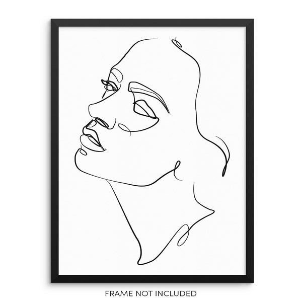Abstract Woman's Body Shape Wall Decor Art Print Poster