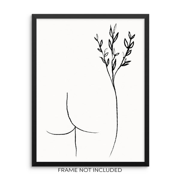 One Line Drawing Wall Art Print Abstract Woman Poster