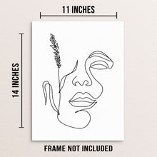 Abstract Face Line Drawing Minimalist Home Decor Poster
