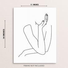 Minimalist Line Drawing Art Print Woman's Body Shape Fashion Poster