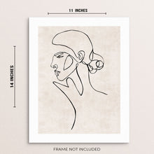 Minimalist One Line Drawing Art Print Abstract Woman Poster