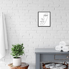 Minimalist One Line Drawing Abstract Woman's Face Art Print