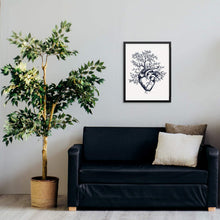 Anatomical Heart with Leaves Art Print Wall Poster DIGITAL DOWNLOAD
