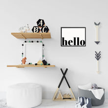 Hello Greeting Modern Welcome Sign Wall Decor Art Print Poster