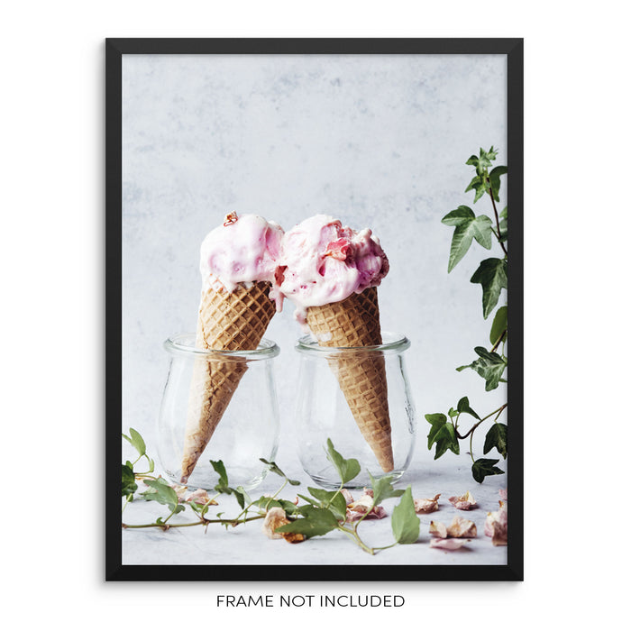 Ice Cream Cones Picture Wall Art Print