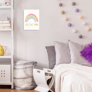Teens Bedroom Inspirational Art Print Just be You Rainbow Poster