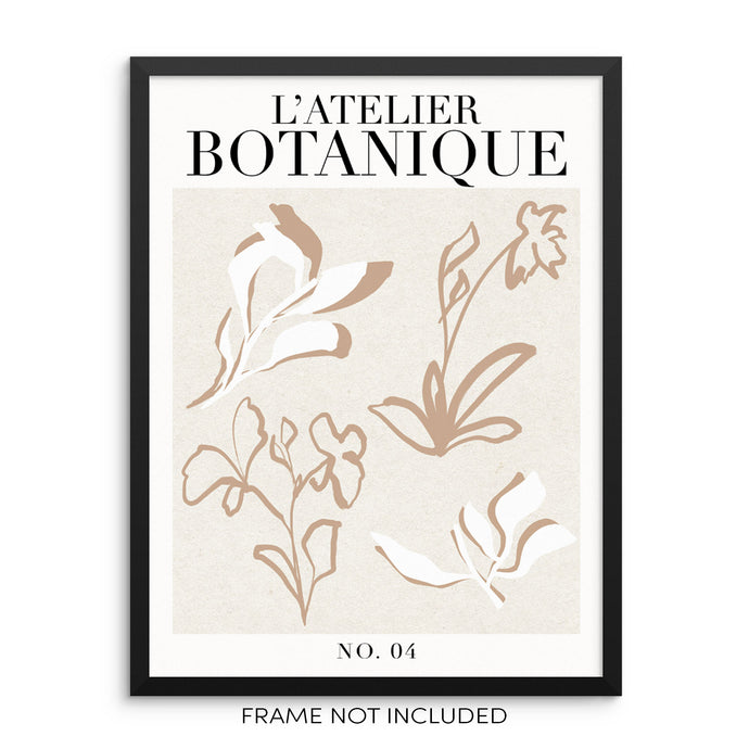 Minimalist Botanical Art Print L'Atelier Botanique Flowers Poster