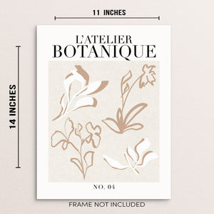Minimalist Botanical Art Print L'Atelier Botanique Flowers Poster
