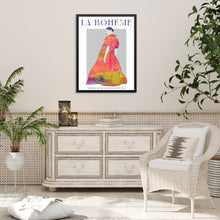 Colorful Abstract Art Print La Bohéme Fashion Girl with Rainbow Dress Poster | PRINTABLE FILE | Trendy Artwork for Living Room Gallery Wall
