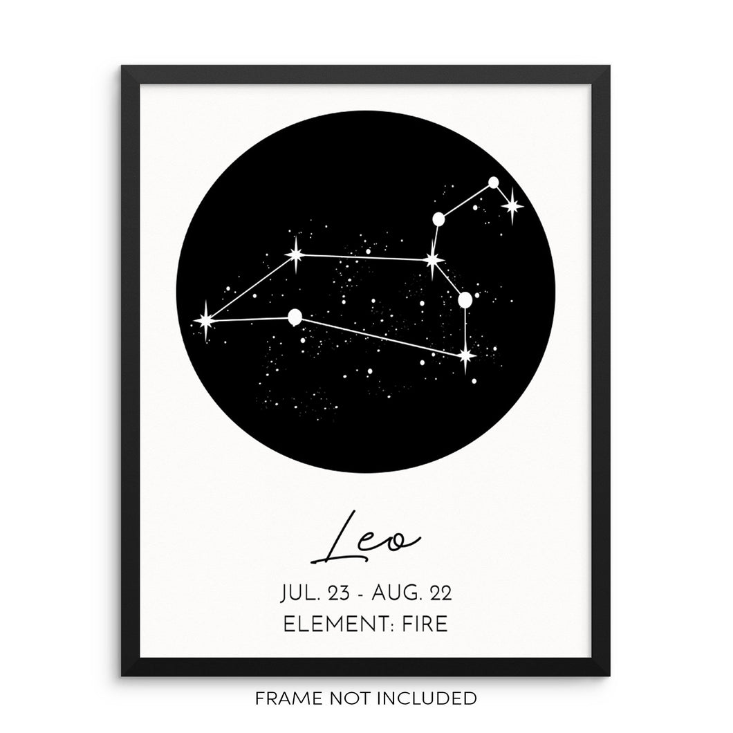 LEO Constellation Art Print Astrological Zodiac Sign Wall Poster 