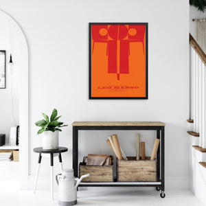 Leo Manso Exhibition Art Print Colorful Abstract Poster | DIGITAL DOWNLOAD | Red and Orange Theme Aesthetic Poster for Entryway Wall Decor