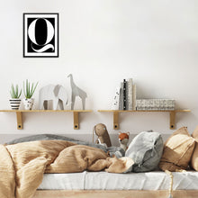 Letter Q Monogram Initials Art Print ABC Wall Poster