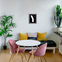 Letter Y Monogram Initials Art Print ABC Wall Poster