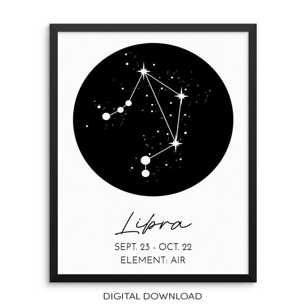 libra constellation illustration