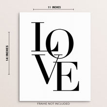 Love Typography Art Print Minimalist Wall Decor Poster
