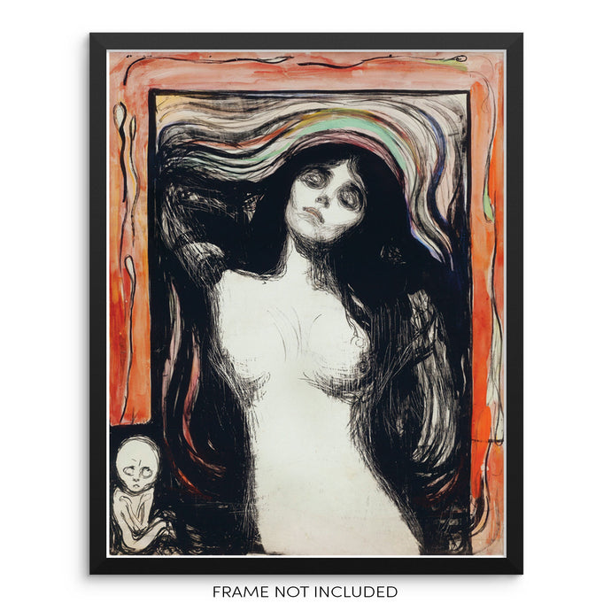 Madonna by Edvard Munch Wall Poster Art Print
