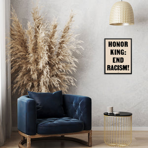 Social Justice Activist Poster | Honor King End Racism Vintage Art Print | DIGITAL DOWNLOAD | Martin Luther King Protest Poster
