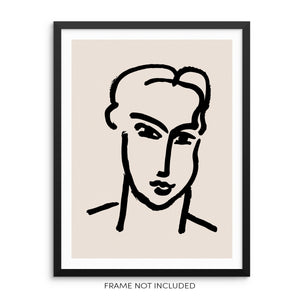 Henri Matisse Visage Line Drawing Art Print Gallery Wall Decor